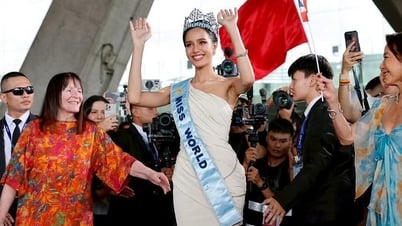ผู้คนนับพันโห่ร้องที่สนามบินเพื่อต้อนรับมิสเวิลด์ 2025 กลับบ้าน